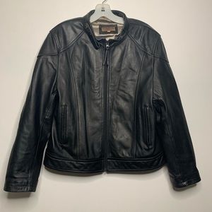Madison Creek Soft Leather Black Motorcycle Jacket